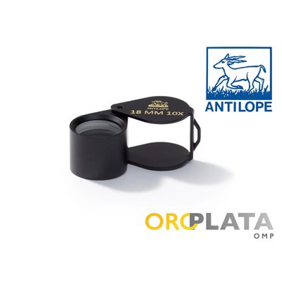 Loupe 18mm 10X ANTILOPE, Noir