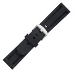 Black Silicone Watchband 26mm, Black