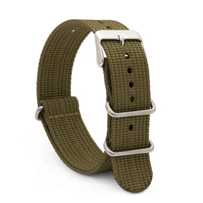 Nato-Style Nylon Watchbands 20mm, Olive Green