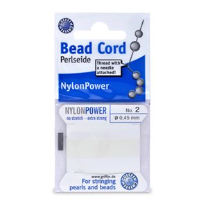 Griffin NylonPower Cord 2m 1 Needle - # 2 White, 0.45mm