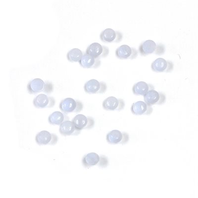 Agate Bleu, 3mm, Rond, Cabochon