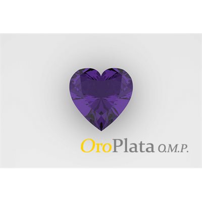 Amethyst, 4.0mm Heart Purple