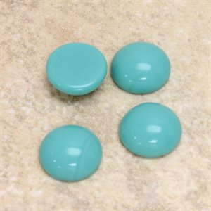 Turquoise, 10.0mm, Rond, Cabochon, Bleu