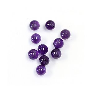 Amethyst, 4.0mm, Bead, Half-Drilled, Purple