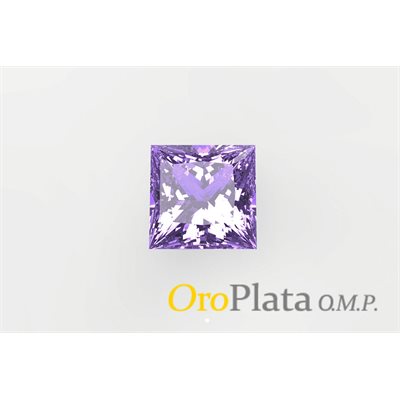 Amethyst, 6.0mm, Square, Violet