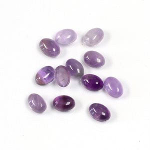 Amethyst, 7x5, Oval Cabochon Purple