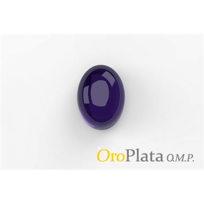 Amethyst, 9mmx7mm, Oval, Cabochon, Purple