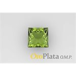 Août, Zircon Cubic  Synthétique, 6.0mm, Carré, Vert