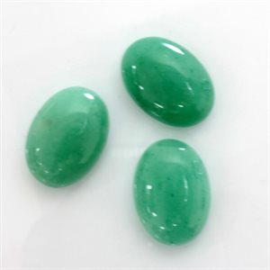 Aventurine, 16mmx12mm, Ovale, Cabochon, Vert