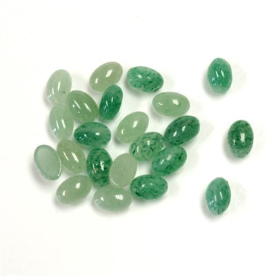 Aventurine, 6mmx4mm, Oval, Cabochon, Green