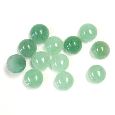 Aventurine, 7.0mm, Rond, Cabochon, Green