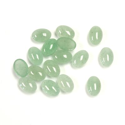 Aventurine, 7mmx5mm, Ovale, Cabochon, Vert