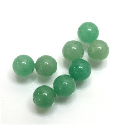 Aventurine, 8mm, Bead, Half-Drilled, Green