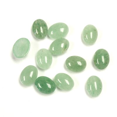 Aventurine, 8mmx6mm, Oval Cabochon, Green