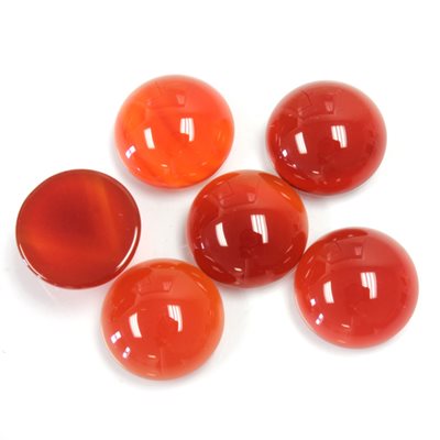 Cornaline, 12.0mm, Rond, Cabochon, Orange