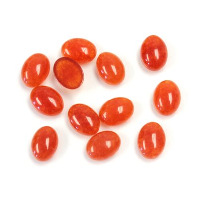 Carnelian, 8mmx6mm, Oval, Red