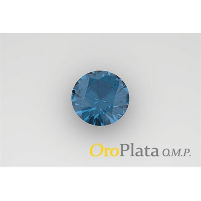 Décembre Synthétique, 4.5mm, Rond, Bleu