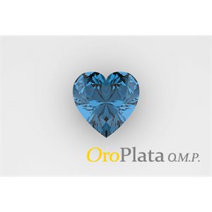 Décembre Synthétique, 4.0mm, Coeur, Bleu