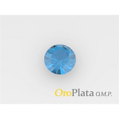 Rhinestone, December, 1.5mm, Round, Blue