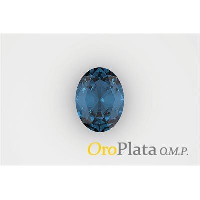 Rhinestone December, 6mmx4mm, Oval, Blue