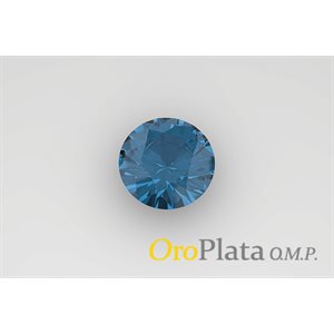 Diamond, 0.90mm, Round, Blue