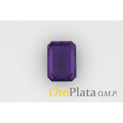 Fevrier , Zircon Cubic, 8x6, Octogonale, Violet