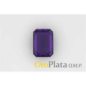 Amethyst, 4mmx2mm, Octagonal, Purple