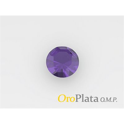 Rhinestone, February, 2.0mm, Round, Purple