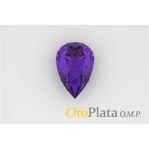 Amethyst, 10mmx7mm, Pear, Purple