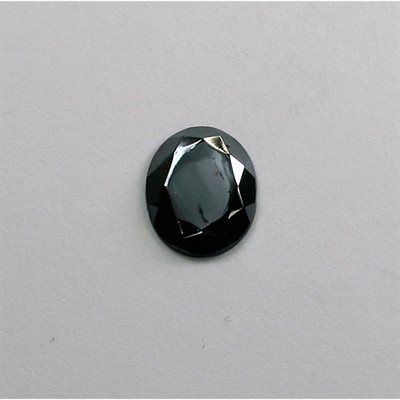 Hématite, 12mmx10mm, Ovale, Plat, Noir