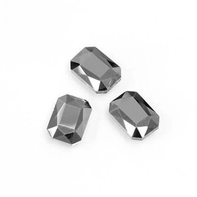 Hématite, 14mmx10mm, Rectangle, Plat, Noir