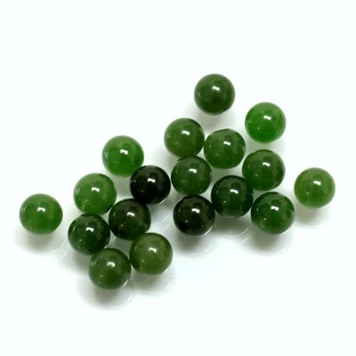 Jade, 5.0mm, Boule, Demi-Percée, Vert