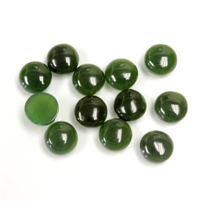 Jade, 7.0, Rond Cabochon, Vert