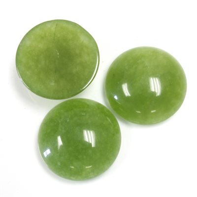 Jade, 9.0mm, Rond, Cabochon, Vert