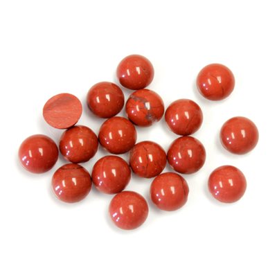 Jaspe Rouge, 6.0mm, Rond, Cabochon,