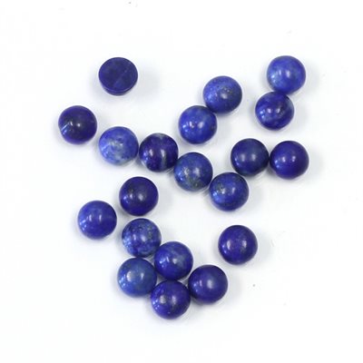 Lapis lazuli, 5.0mm, Round, Cabochon, Blue