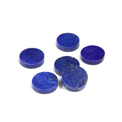 Lapis Lazuli, 8.0mm, Round, Flat, Blue