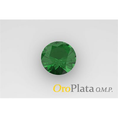 Émeraude, 1.5mm, Rond, Taille Diamant, Vert