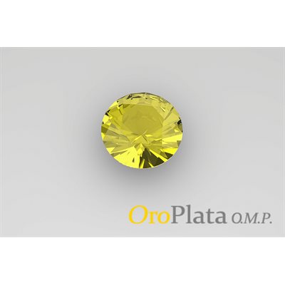 Novembre, Zircon Cubic, 1.25mm, Rond, Jaune