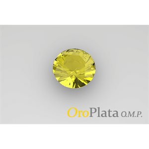 Novembre, Zircon Cubic, 1.25mm, Rond, Jaune