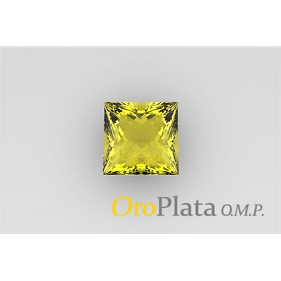 Novembre, Zircon Cubic, 2.0, Carré, Jaune