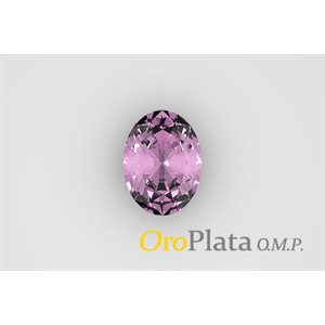 Octobre, Zircon Cubic, 10mmx8mm, Ovale, Rose