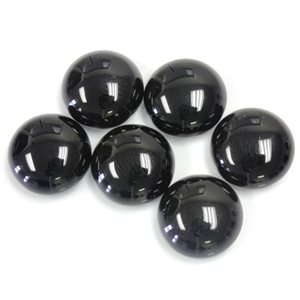 Onyx, 12.0mm, Round, Cabochon, Black