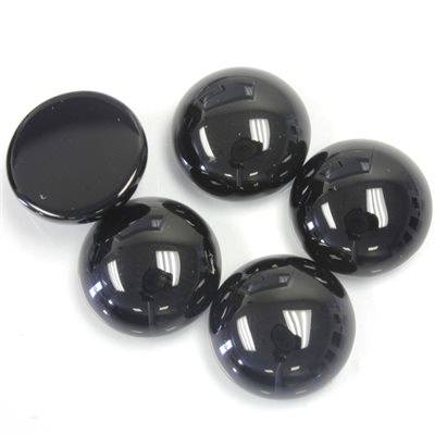 Onyx 14.0, Round Cabochon, Black