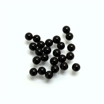 Onyx, 4.0mm, Bead,, Half Drilled, Black