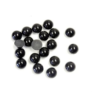 Onyx, 5.0mm, Round, Cabochon, Black