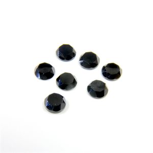 Onyx, 5.0mm, Round, Faceted, Black