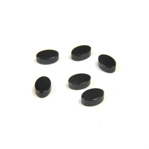 Onyx, 6mmx4mm, Oval, Flat, Black