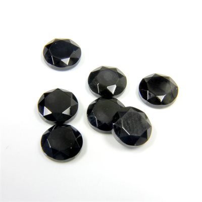 Onyx, 8.0mm, Round, Fecettée, Black