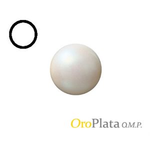 Freshwater Pearl, 2.25mm, Round, Half Drilled, White